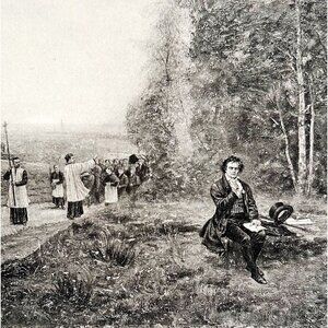 An Anecdote About Beethoven Photo Gravure Victorian 1894 Art Leyendecker DWS11